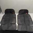 Helteko Carseat Protector with Thickest Padding, 2 Pack Auto Seat Pad from Waterproof & Stain Resistant for Child Baby , Kick Mat Material for Leather and Fabric Seat