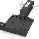 Universal 2" Receiver Trailer Hitch Winch Mount Plate ,Winch Mounting Bracket, Winch Mounting Plate (Black)