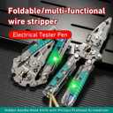 2025 New Tuvilo Electrical PliersPliers with Screwdriver & Wire Stripper  Folding Design, Cr-V Steel, Cuts, Strips, Crimps, Voltage Test, Portable Hand Tool for Home, Auto, and DIY Repair