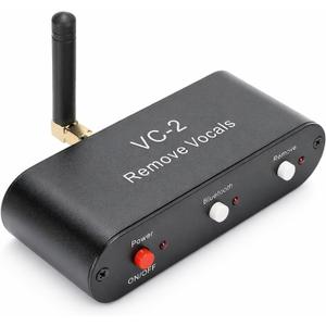 VC 2 Karaoke Vocal Remover,Adjustable Vocal Removal Device,Real Time Voice Canceller Device Compatible with 3.5mm AUX Input Output for Speakers Karaoke Machine