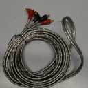 Fonestuff 2 Channel to 4 Channel RCA Audio Interconnect Cable 16.4ft 2 Male to 4 Male Y Splitter RCA Car Audio Cable Shielded Aux Cord for Home Theater, Car, Amplifiers, Hi-Fi Systems, Speakers