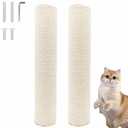 2 PCS M8 Cat Scratching Post Replacement,15.7Inch Sisal Pole Cat Tree Replacement Post with Screws,DIY Scratcher Scratching Post Replacement, Pad, Crafts Gardening Hammock Home Decorating