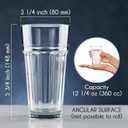 Volarium Drinking Glasses Set of 6, Premium Lead-Free Clear Iced Tea Glasses, Heavy Base Highball Glass Tumbler Set for Drinking Water, Cocktail, Juice, Milkshake, Coke, Soda, 12 oz