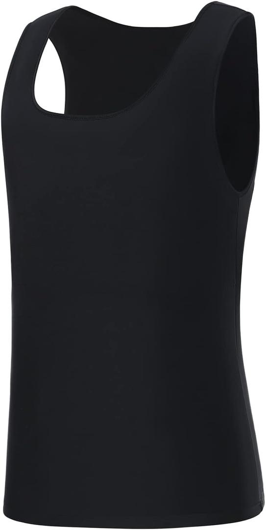 Chest Binder for Transgender FTM Breast Binder Long Trans Tank Binder (Large, Black)
