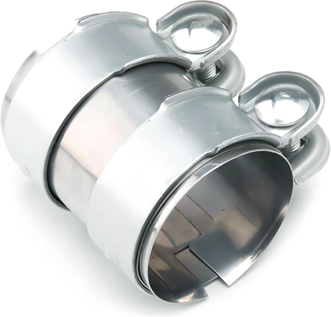 2.75 Inch Exhaust Butt Joint Band Clamp Stainless Steel 2.75" Universal Band Seal Clamp Sleeve Coupler for Pipe Connection