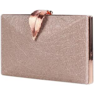 CORIOS Small Clutch Purses for Women Evening Bag with Leaf-style Flip Lock Bridal Wedding Handbag