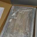 Pull Out Trash Can for Kitchen Cabinets, 35 Qt Under Sink Garbage Bin with Full Extension Slides, Fits 13" W x 18" D Opening Cabinets, Heavy-Duty Steel Organizer, Silvery (Trash Can Not Included)