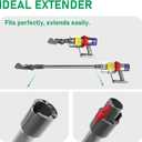 Replacement Extension Wand Tube Quick Release Compatible with Dyson V15 V11 V10 V8 V7 Vacuum Accessories Parts, 28.7in Extension Cleaner Attachment for Home Office Grey