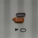 ORNARTO Compatible with AirPods Pro 2 Case, Full Protective Vegan Leather Cover for Airpods Pro 2nd / 1st Generation (2022/2019), Front LED Visible, Brown Leather