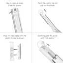 Dermaplane Razor for Women Face, Stainless Steel Handle with 6 Replaceable Blades, Huauoo Face Razors for Women, Peach Fuzz Remover, Eyebrow Trimmer, Dermaplaning Tool for Face Exfoliation (Silver)