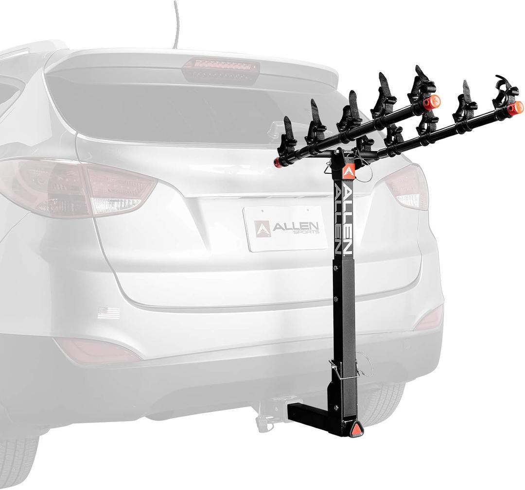 Allen Sports Deluxe Quick Install 5-Bike Hitch Rack, Model 1550RR, Black