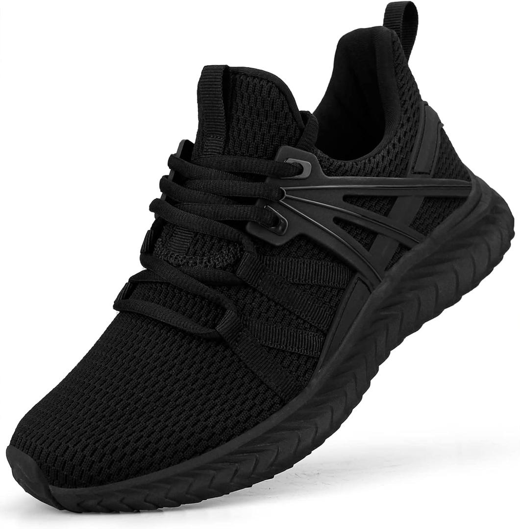 Abboos Womens Slip On Sneakers Women Walking Tennis Shoes Lightweight Casual Sneakers for Gym Travel Work (9, Black)