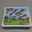 Dinosaur Toy Rocket Launcher for Kids - Launch Up to 100 Ft, 4 Rockets, Outdoor Outside Toys for Kids, Dinosaur Toys, Birthday Gifts for 3 4 5 6 7 8-12 Year Old Boys Girls