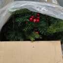 2 Pack 24" Lighted Outdoor Christmas Tree Urn Fillers with Timer 8 Mode Warm & Colorful Light Red Berries Pine Cones Battery Operated Tripod Stake Outdoor Light Up Planter Filler Porch Holiday Decor