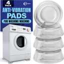 Anti Vibration Pads for Washing Machine  4 Pack Silicone Washer Anti Vibration Pads Stabilizer Feet, Fits Round Feet up to 1.65, Shock & Noise Reduction Washing Machine Pads