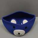 CherryNow Baby Basket for Nursery, Bear Gift Baskets Empty for Kids, Baby Boy Gifts Basket for Playroom, Decorative Storage Baskets for Diaper Caddy Toys, Blue, 10.5"D x 8.5"H