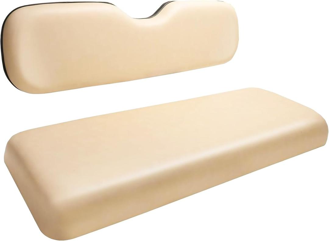 Dr.Acces Golf Cart Universal Rear Cushions for Club Car EZGO Yamaha - Replacement Seat Dedicated for Flip Back (Beige)