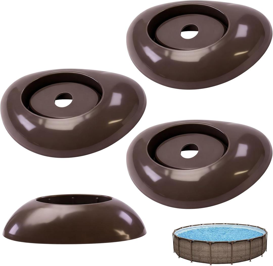 4 Pcs Pool Leg End Caps 5-1/4" 3-5/8" 1" Fit for Coleman 2022-2023 18ft x 48in, 24ft x 52in, 22ft x 52in Round Above Ground Swimming Pool Foot Supports, for 2.5" x 1.75" Frame Vertical Legs