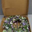 22 Inches Summer Wreath Rustic Summer Wreaths for Front Door Spring Flower Wreath Farmhouse Spring Floral Wreaths with Blue Phalaenopsis Orchid for Window Wall Porch Indoor Decoration