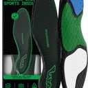 LUX Dual Grip Sports Insoles with GripArray - Easily Trimmed to Fit Any Foot Shape - Shock Absorbing Athletic Performance Sport Insoles - Shoe Inserts for Women & Men's Soccer, Running, Basketball