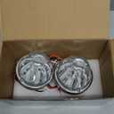 Partsam 2Pcs Glass Watermelon Lights [Patented] Clear Lens Red LED Side Marker Turn Signal Lights with Bezel Replacement for Kenworth Peterbilt Freightliner Truck