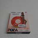 POZA Inflatable Pool Float Tube  Sparkly Confetti Swim Ring, Heavy Duty UV Resistant Inflatable Tube Pool Float for Kids & Adults  Multiple Colors & Sizes  Beach, Lake & Pool Party Float (36", Red Gold)