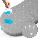 Bassinet Mattress Pad 18" x 30", Compatible with Halo Bassinest Swivel, Flex, Glide, Premiere & Luxe Series Sleeper, Waterproof Breathable Soft Baby Foam with Removable Zippered Cover, Grey