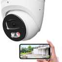 4K PoE IP Camera Outdoor, 8MP IP Camera with Remote View, 100Ft Full Color Night Vison, 2 Way Talk, No Monthly Fee Security Camera Wired with Motion Detection, IP67, Support 512GB MicroSD