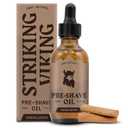 Striking Viking Pre-Shave Oil for Men (Sandalwood, 3.3 Oz)  Smooth & Protective Shaving Oil for Safety Razor & Face (3.3 Fl Oz (Pack of 1))