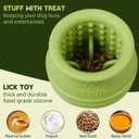 Dog Enrichment Treat Toy, Long-Lasting Wobbly Interactive Freeze Lick Toys for Dogs, Stuffable Puzzle Feeder Toy for Boredom, Silicone Treat Dispensing Chew Toy (Green,M)