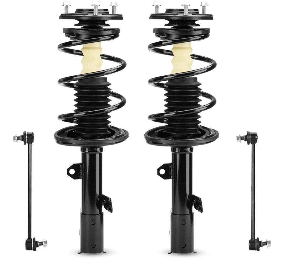 Front Struts w/Coil Spring & Sway Bar Links for 2009-2013 Toyota Corolla Matrix 1.8L, Strut Shock Absorbers Assemblies Replace 572598 572597 K90433
