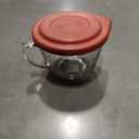 Anchor Hocking Batter Bowl, 2 Quart Glass Mixing Bowl with Red Lid