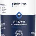 GLACIER FRESH Refrigerator Water Filter Compatible with W10295370A, EDR1RXD1, WHR1RXD1, KAD1RXD1, Filter 1, W10295370, P4RFWB, P8RFWB2L, 46-9930, 46-9081 Refrigerator Water Filter 1 Pack