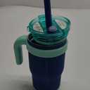 REDUCE 14 Oz Coldee Kids Tumbler with Lid and Straw - Coldee Insulated Travel Mug - Spill-Proof, Sweatproof Stainless Steel, BPA-Free - Includes Handle, Reusable Silicone Straw - Nautical Mist