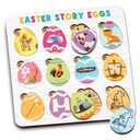 Easter Story Eggs - Resurrection Eggs Easter Story - 12 Wooden Egg Puzzle with Matching Religious Story - Resurrection Gifts for Kids - Christian Toddler Gifts - Christian Basket Stuffer for Kids