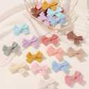 jollybows Mini Lined Hair Clips Bows for Babies, Infants, Toddlers, Girls and Teens - 40pcs 2" Tiny Barrettes