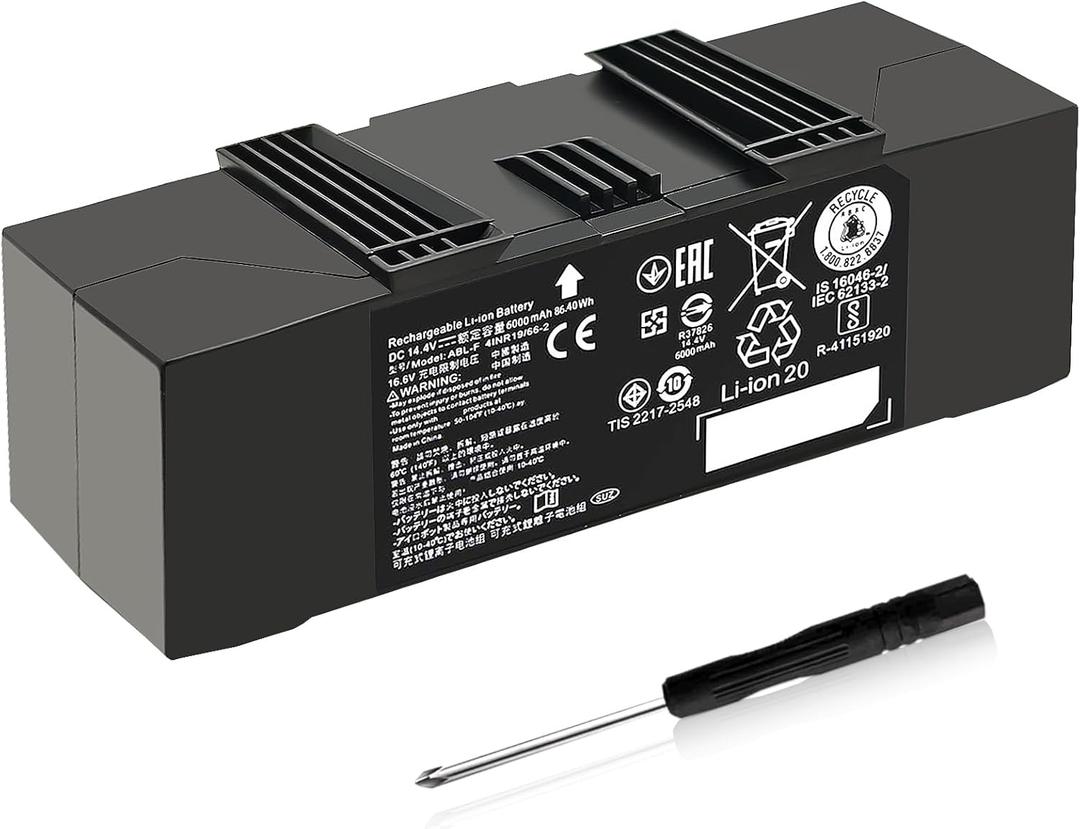 6000mAh for ABL-F Battery for for Roomba e and i j Series i7+ i7 7150 7550 i7550 i7558 i8 i8+ i4 i4+ i3 i3+ e5 5150 e6 e6198 Roomba i755020 Roomba i7558 J7 J7+ ABL-D1 ABL-D2 ABL-D2A