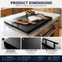 Wood Stove Top Cover 30x22 with Handles, Black Noodle Board for Gas Stoves