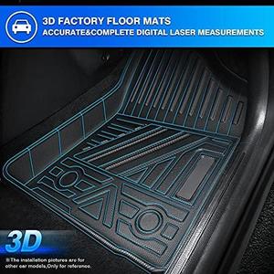 T TGBROS Floor Mats with TPE Custom Fit for 2017-2023 2024 Range Rover Velar Accessories All Weather Protection 2 Rows Floor Liners Set Non-Slip Black