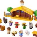 Fisher-Price Little People Toddler Toy Nativity Set with Music Lights & 18 Pieces for Christmas Pretend Play Kids Ages 1+ Years