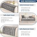 OstepDecor Faux Fur Couch Cover, Soft Plush Couch Covers for Sofa, Fuzzy Cozy Bubble Sofa Covers Washable, Pet Friendly Couch Protectors for Dogs, Dog Mat for Couches and Sofas (35.4" x 70.9", Grey)