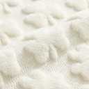Artoid Mode White Soft Plush Faux Fur Jacquard Lucky Clover St. Patrick's Day Table Runner, Seasonal Spring Kitchen Dining Table Decoration for Home Party Decor 13x108 Inch