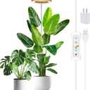 yadoker Plant Grow Light, LED Growing Light Full Spectrum for Indoor Plants,Aluminum Wood Grain Plant Lights,Height Adjustable, Automatic Timer, 5V Low Safe Voltage,Idea for Large Plant Light (1 Pack)