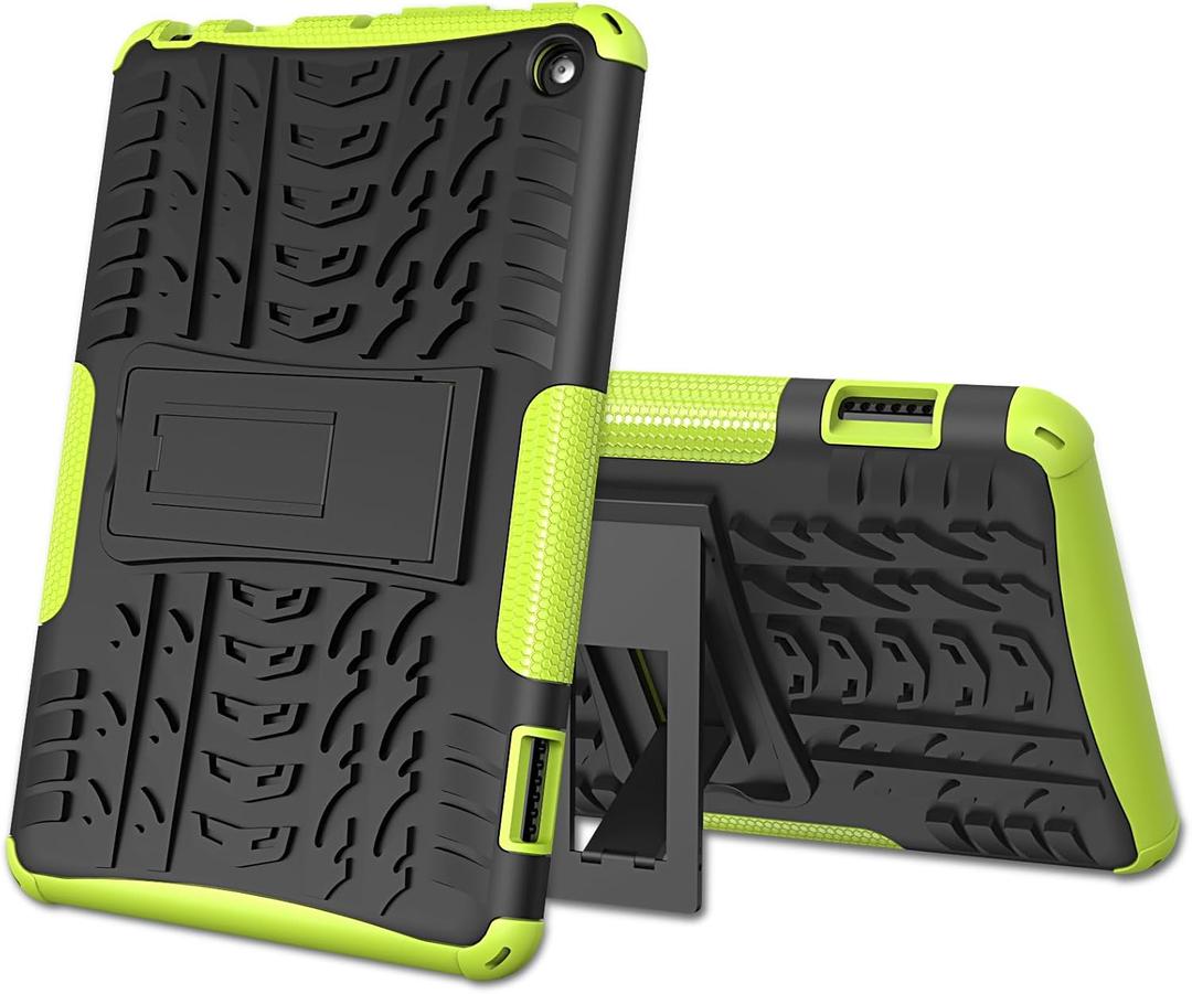 ROISKIN Kickstand Case 2-Layer Heavy Duty Shockproof Kids Cover for 2022 Release Tablet 7 inch Case 12thgeneration Without Screen Protector, Not for 7 inch iPad TCL Samsung ((Horizontal Mode)Flre7case2022release12thgen, Green)
