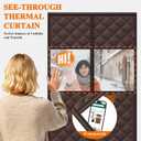 MAGZO Cold Weather Door Draft Curtain with Perspective Window, Fits 36" x 96" Door, Made of Upgraded Oxford and Cotton, Windproof Insulation Cover Blanket for Winter/Balcony, Keep Cold Out, Brown
