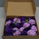 Waydress 30 Packs 2.8 Inch 4 Inch Flower Hair Clip Rose Hair Accessories Floral Hairpin Brooch Flowers Pin Brooch for Bridal Headpiece Accessories Wedding(Purple)