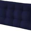 Tufted Bench Cushions for Outdoor Furniture, 44" x 19" Porch Swing Cushions Filled with Foam, Overstuffed Patio Cushions for Bench Loveseat with 2-3 Seats,Thick and Water Resistant, Navy