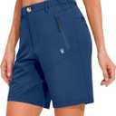 Little Donkey Andy Women's Stretch Quick Dry Shorts for Hiking, Camping, Travel (Large, A2 Navy)