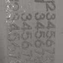 Locacrystal 40Pcs Bling Rhinestone Numbers Self-Adhesive Glitter Number Stickers for Crafts Cars Doors Mailbox 0-9 DIY Crystal Iron-on Numbers Stickers for Clothing Decoration (Crystal/White, 2.24")