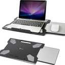 EHO Laptop Lap Desk with Retractable Mouse Pad, Portable Ergonomic Lap Pad with Heat Shield and Foldable Stopper, Lightweight Travel Lapdesk Fits up to 16" Laptops, Bed Sofa or Work Use